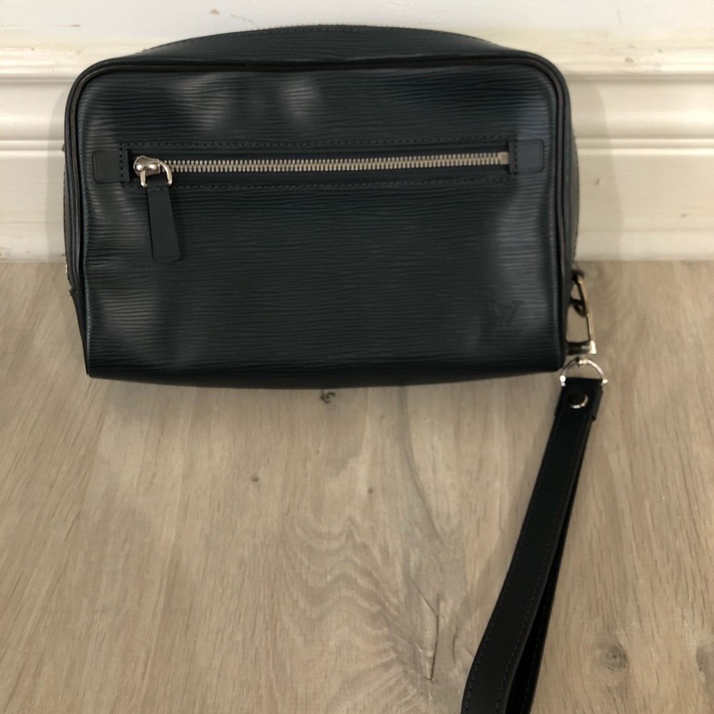 Louis Vuitton Epi Leather black clutch wristlet